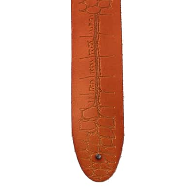 Walker & Williams SP-77 Tiger Tan All Italian Leather Strap with Ostrich Leg Tooling image 7