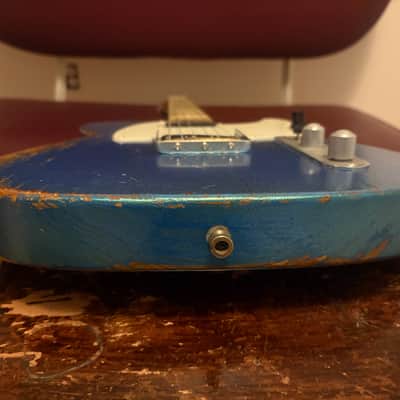 5lb 7oz Metallic Blue Tele Style Partscaster w/ Duncan Hot Rails by Nate's Relic Guitars image 6