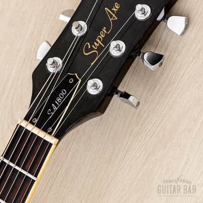 1987 Yamaha Super Axe SA-1800 Vintage Carved Top Semi-Hollow Guitar Brown Sunburst w/ Spinex Humbuckers, Case image 4