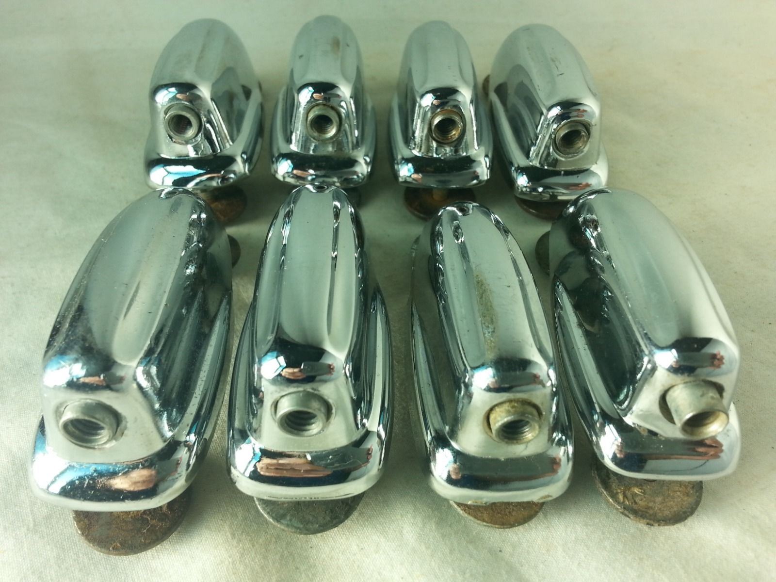 Slingerland 8x Bass Drum Lugs Chrome Radio/Sound King Vintage 60s Slot-Hex VG+* - Excellent / 6.95/24.95 — main photograph