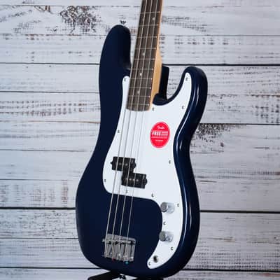 Squier Sonic Precision Bass Guitar | Midnight Blue, Laurel Fretboard (BEGINNER) image 5