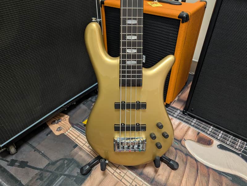Spector Euro 5 Classic Bass Guitar - Metallic Gold image 1
