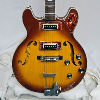 Aria 60’s Diamond ES335 style Hollow Body 50+ yr old Electric Guitar W/f-holes nice image 3