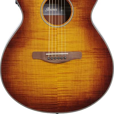 Ibanez AEG70 Grand Concert Acoustic-Electric Guitar, Flame Maple Top, Transparent Vintage Violin Burst image 1