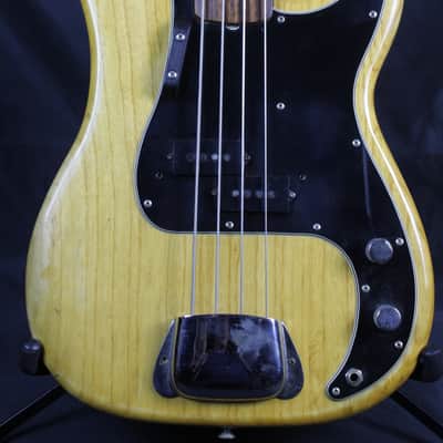 1975 Vintage Fender Precision Bass Guitar Fretless w/ Natural Finish & HSC image 5