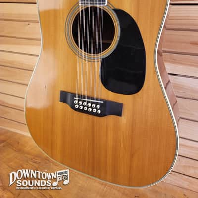 FULLY SERVICED 1968 Martin D12-35 12-String Dreadnought Acoustic Guitar with Guild Hard Case - Natural, New Bridge, 5lbs image 3