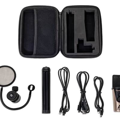 Apogee Hype Mic USB Microphone with Analog Compression for Capturing Vocals and Instruments, Streaming, Podcasting, Gaming, includes tripod, pop filter and carrying case image 2