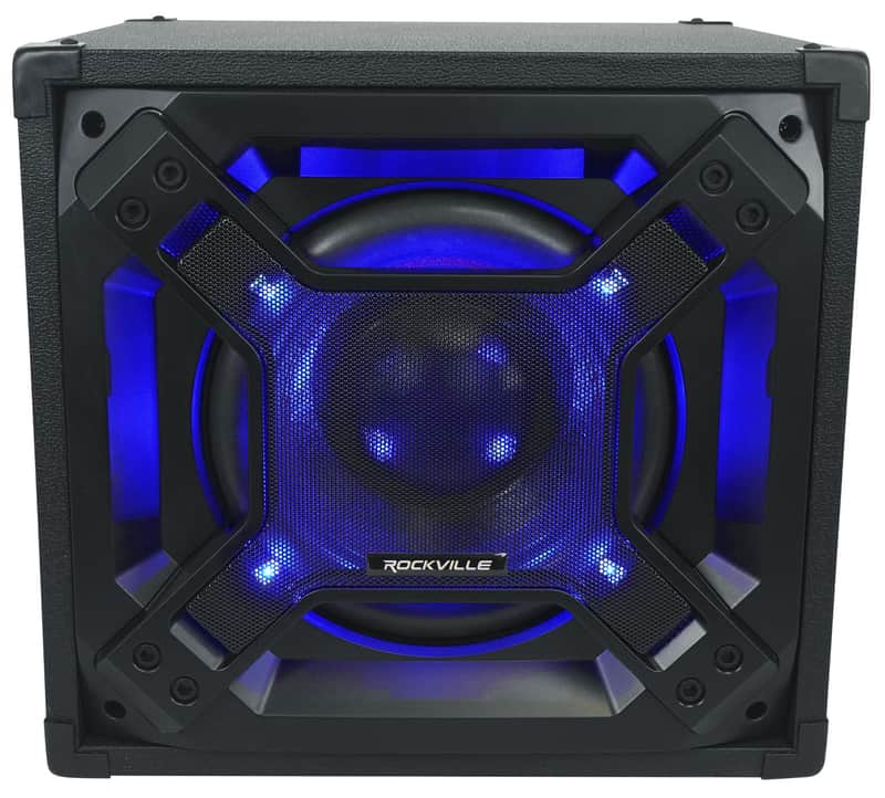 Rockville BASS BLASTER 10 10" 750w Powered Home Audio Subwoofer Theater Sub+LED image 1