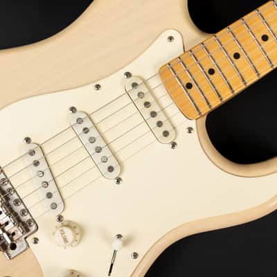 2013 Haar Traditional S Old Headstock - Nitro Blonde Light Aged | Custom Stratocaster 1-Piece Swamp Ash Body Maple Fretboard Amber Pickups | Case image 6