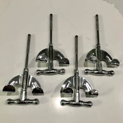 [Set of 4] Unknown Vintage Bass Drum Tension Rods and Claws, MIJ? image 3