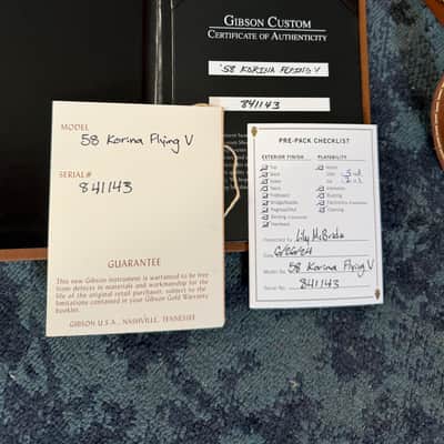 Gibson Flying V '58 Korina Reissue 2024 - Birdseye image 9