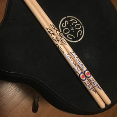 Zildjian Zak Starkey’s, The WHO, Stage Used, Signed Cymbal, Poster, Sticks Package. Authenticated. 2006 image 4