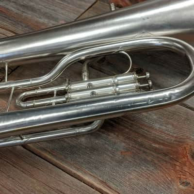 Lyon & Healy American Professional Baritone Euphonium Antique Vintage Silver image 9