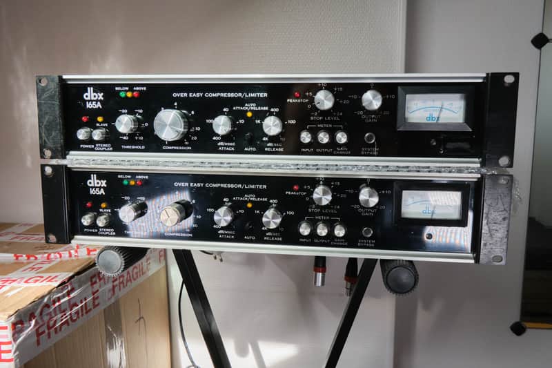 dbx 165A Over Easy Compressor / Limiter Pair 1970s - Black image 1