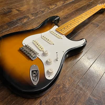 1989 Fender ST-54 Stratocaster 1954 Reissue Electric Guitar Sunburst MIJ 'F' Serial image 4