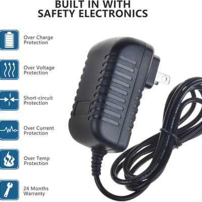 AC/DC Adapter Replacement for RockJam 61-Key 561 RJ561 RJ-561 661 RJ661 RJ-661 RJ761-SK,54-Key 654 RJ654 RJ-654 RJ6544 Rock Jam Electronic Digital Piano Keyboard 9V - 12V Power Supply image 2