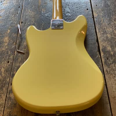 Fender Mustang 1969 Reissue Vintage White/Yellow CIJ Japan 2002 w/ Hardcase image 3