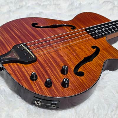 2010 Epiphone Zenith Bass Guitar - Mint - Gorgeous Flame Maple Top image 5
