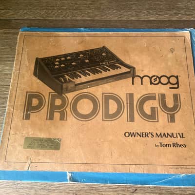 Original 1979 Moog Prodigy Owner’s Manual – by Tom Rhea (Rare Vintage)