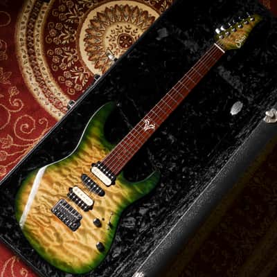Suhr Custom modern 2016 - Faded Trans Green Burst image 15