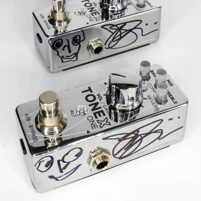 Autographed Joe Satriani IK Multimedia TONEX ONE 2025 - Chrome with signature image 3