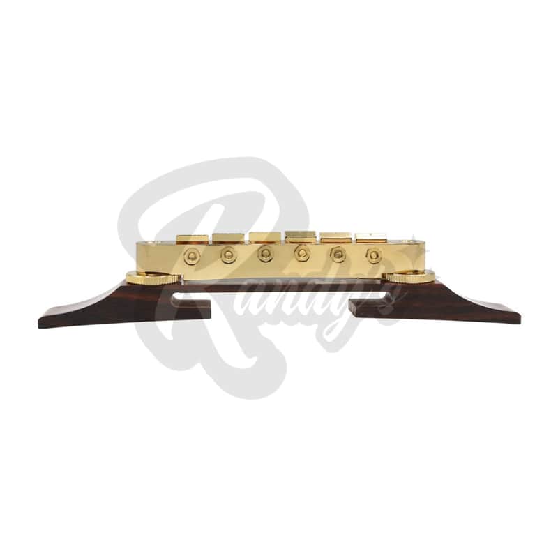 Gotoh GE104B Nashville Tune-O-Matic Bridge w/ Archtop Rosewood Base - Fits Gibson® & Epiphone®-Gold image 1