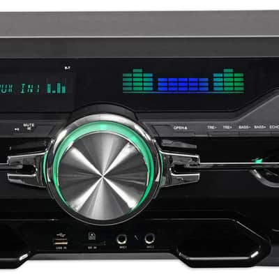 (2) Technical Pro Dual 15" 1800w LED Karaoke Speakers+Receiver+(2) Wireless Mics image 8