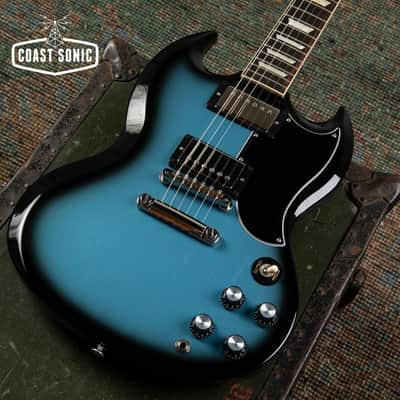 2024 Gibson SG Standard '61 Reissue Pelham Blue Burst Custom Color, with case image 7