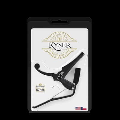 Kyser Quick-Change Capo, Black, for 6-String Electric Guitar, USA, KGEBA image 1