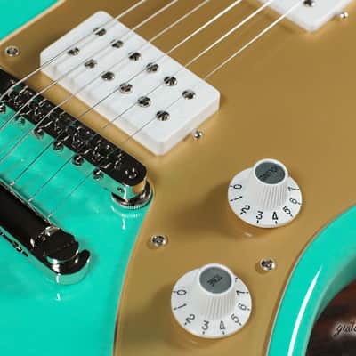 Fano JM6 Oltre Humbucker-Mount TV Jones PowerTron Guitar w/ Bag – Seafoam Green image 10