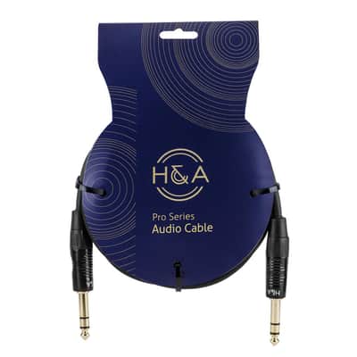 H&A Platinum Pro TRS 6' 1/4  Male to 1/4  TRS Male Interconnect Cable with Rean by Neutrik Gold Connectors image 6
