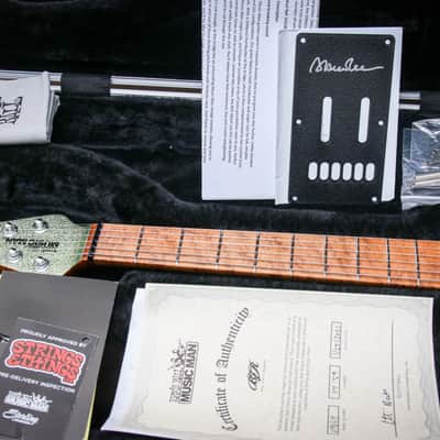 ERNIE BALL USA Music Man BFR Albert Lee Signature HSS "Seafoam Sparkle + Maple" (2021) image 3