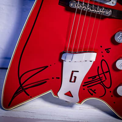 Gretsch Billy Bo Firebird Hand signed and Pinstriped by Billy Gibbons ZZ TOP 2006 - Red image 5