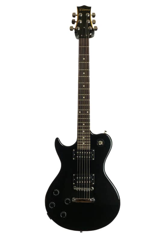 Silvertone SSL1LHBMF metallic black single cutaway electric guitar lefty, left handed image 1