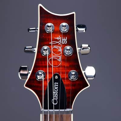 PRS SE Custom 24 Semi-Hollow Piezo Orange Tiger Smokeburst image 6