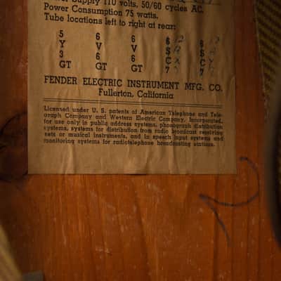 Fender  Deluxe Model 5C3 Tube Amplifier (1954), ser. #2271. image 4