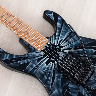 1987 Neal Moser Guitars Vintage Superstrat Shattered Glass Finish by Dan Lawrence w/ Case, Hangtag image 7
