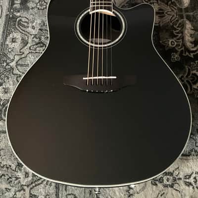 Ovation 6-String Acoustic-Electric Guitar, Right Handed, Black (CS24-5) image 2