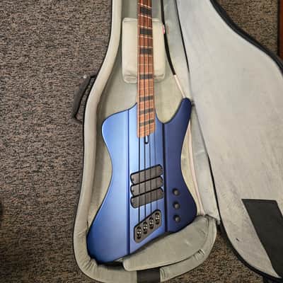 Dingwall D-Roc Standard - Blue to Purple Colorshift with Neck Illusion Black Vinyl Blocks image 1