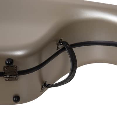 Crossrock Poly Carbon Case with Wheels fits 4/4 Full Size Cello, Includes Outside Music Pouch, 3 Handles, Detachable Straps-Champagne image 9