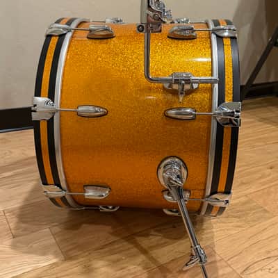 Gretsch Brooklyn Series 14x20 Bass Drum in Gold Sparkle Nitron w/ DW Cymbal Holder Attachment & DW Rail Mount Tom Holder (Rm 4) image 3