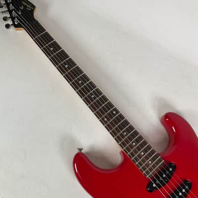 Vintage 1986 Squier Contemporary Fender Stratocaster Electric Guitar Red Japan image 4