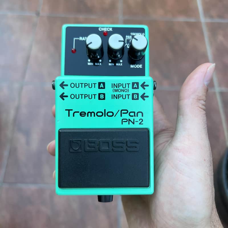 Boss PN-2 Tremolo/Pan (Silver Label) 1990 - 1995 - Green image 1