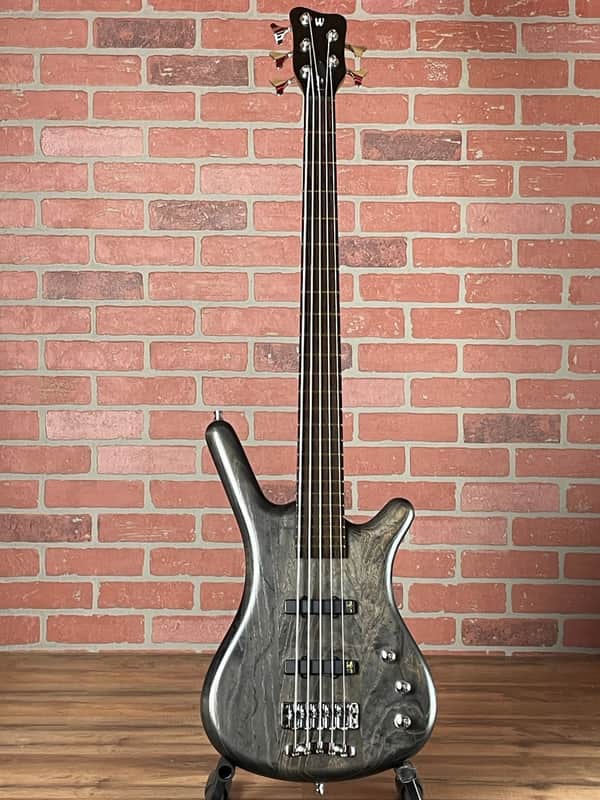 Warwick Pro Series Corvette Standard 5-string Electric Bass Guitar - Nirvana Black Transparent Satin image 1