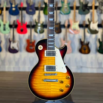 Vintage 2002 Gibson Custom Shop Les Paul Standard 1958 R8 Historic Reissue - 58 Bourbon Burst - Flame Maple Top - GOOD WOOD ERA image 5