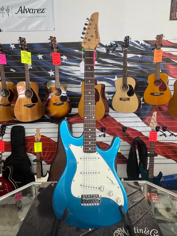Assassin Stratocaster style electric guitar. - Blue Sparkle. image 1