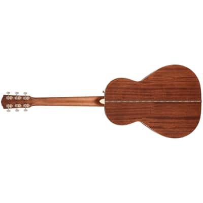 Fender PS-220E Parlor, All Mahogany, Aged Cognac Burst, Ovangkol Fingerboard image 8
