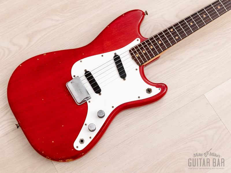 1963 Fender Duo Sonic Vintage Short Scale Guitar w/ Mahogany Body, 100% Original w/ Case