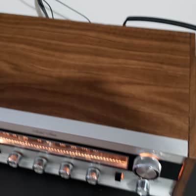 Automatic Radio HMX-4000 AM/FM Receiver with 8 Track 1970 Brushed Aluminum and Wood image 5