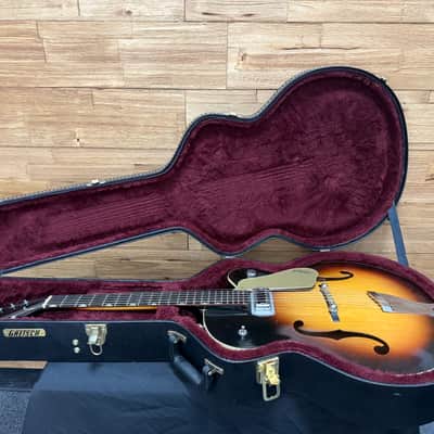 Gretsch 6124 Single Anniversary Hollow Body Guitar 1961 - Shaded Golden Sunburst w/non orig hard case image 25